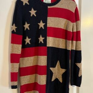Women’s Vintage Patriotic Flag Sweater tunic